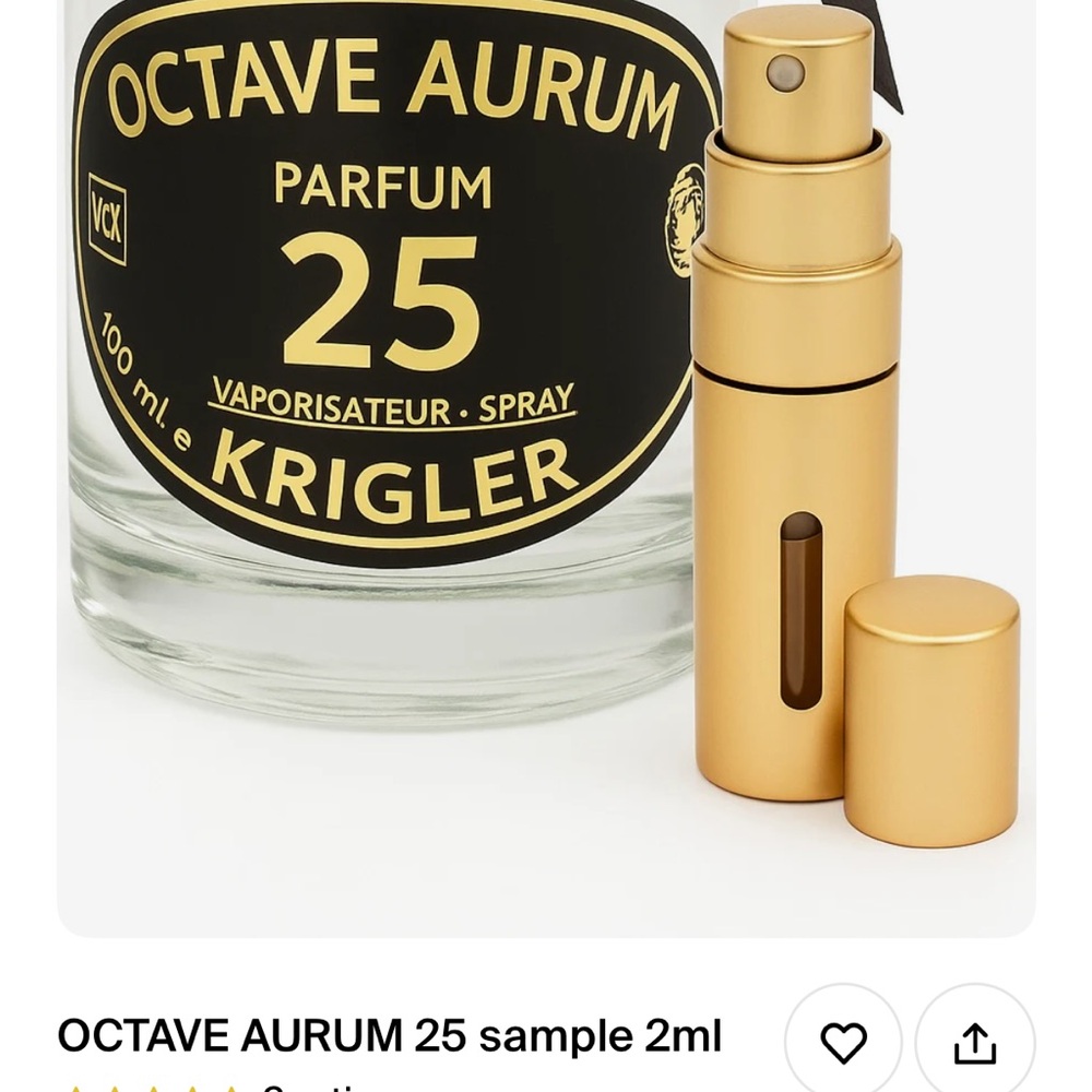 Kriegler Sample OCTAVE AURUM 25 $75 2 ml